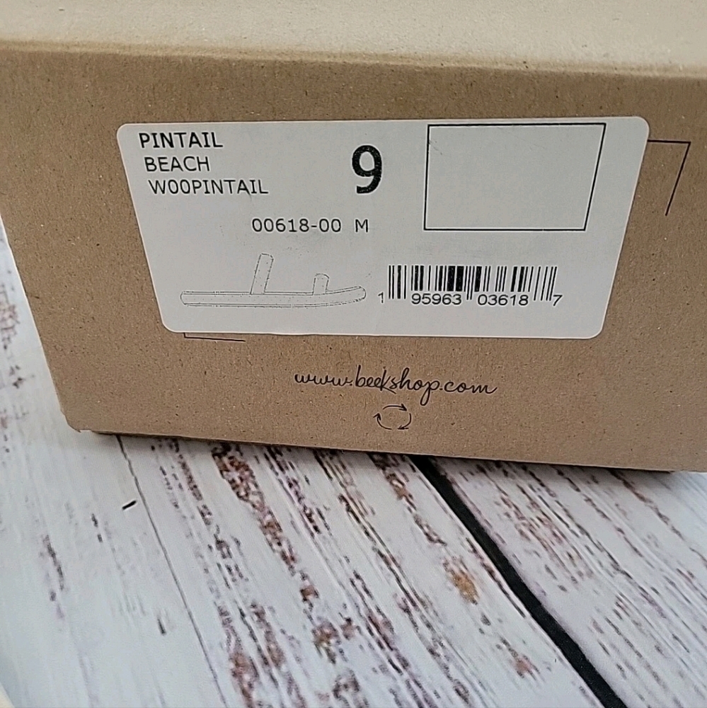 BEEK Leather Pintail Handmade Double Band Sandals Slide Size 9 NEW NIB - Picture 8 of 8